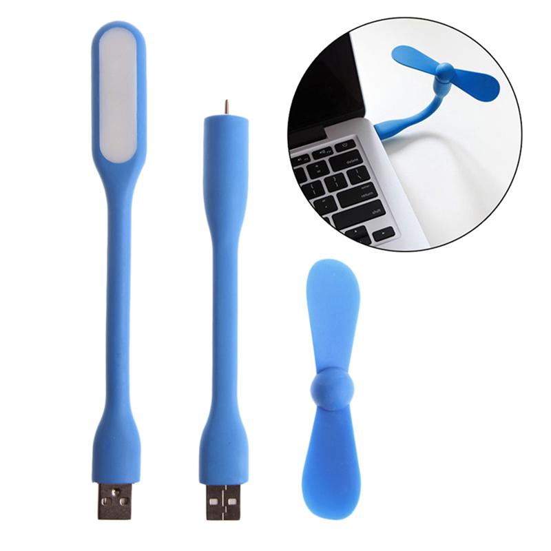 USB Mini Vifte og LED Lys - Bundle | Skanto