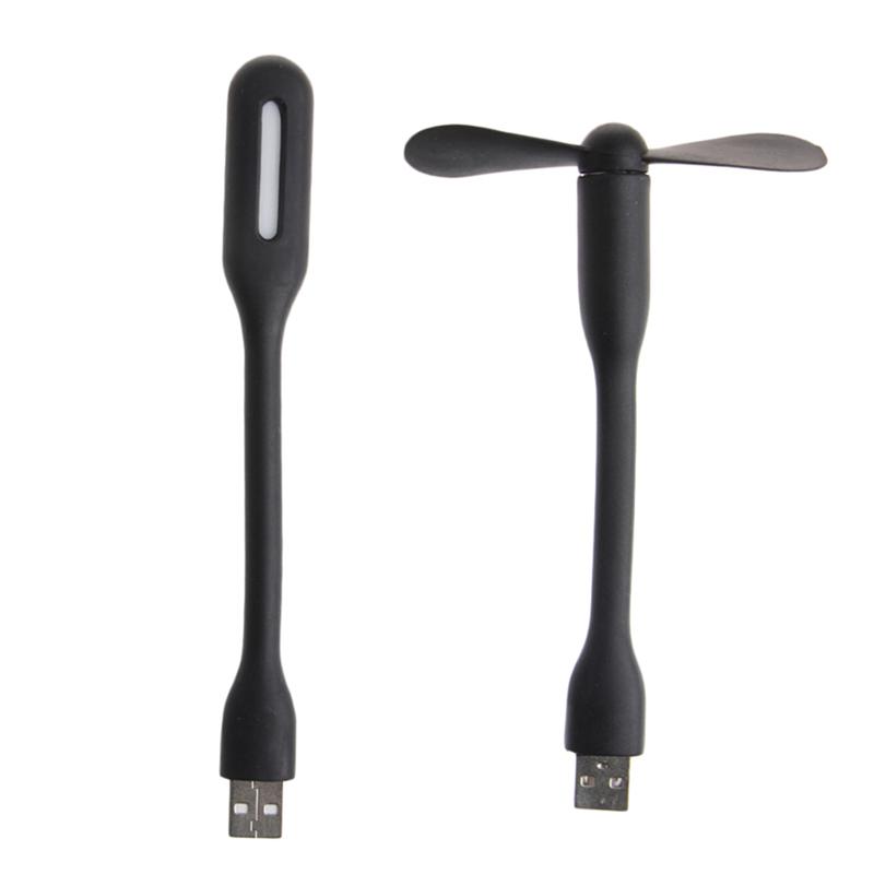 USB Mini Vifte og LED Lys - Bundle | Skanto