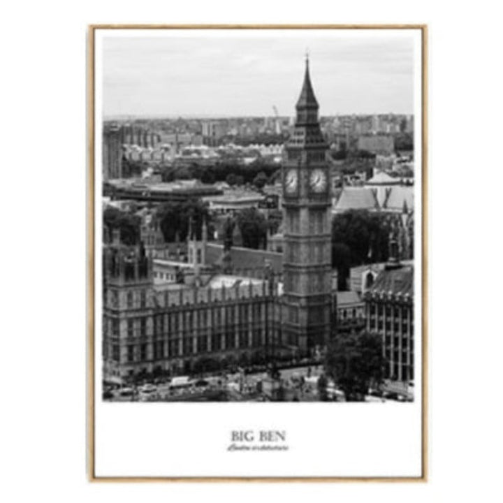 London Kart Landskap - Lerret Veggkunst Maleri