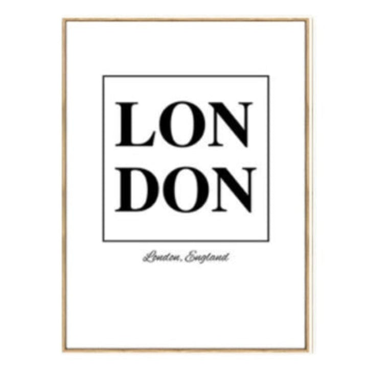 London Kart Landskap - Lerret Veggkunst Maleri