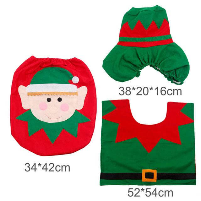 Skanto | 3pcs Fancy Julemann Toalettsete Deksel