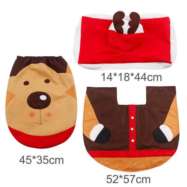 Skanto | 3pcs Fancy Julemann Toalettsete Deksel