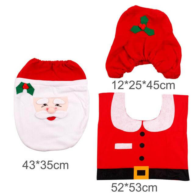 Skanto | 3pcs Fancy Julemann Toalettsete Deksel