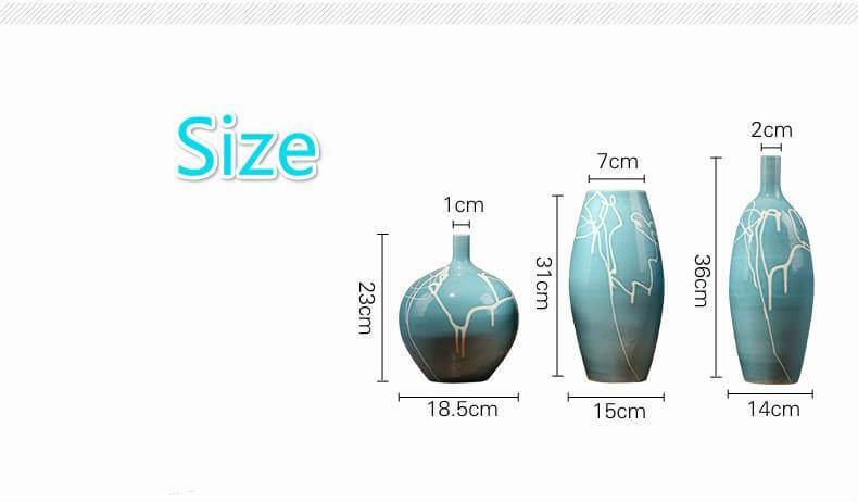 Skanto | Kreativt Design Moderne Hvit Krem Blå Keramikk Vase