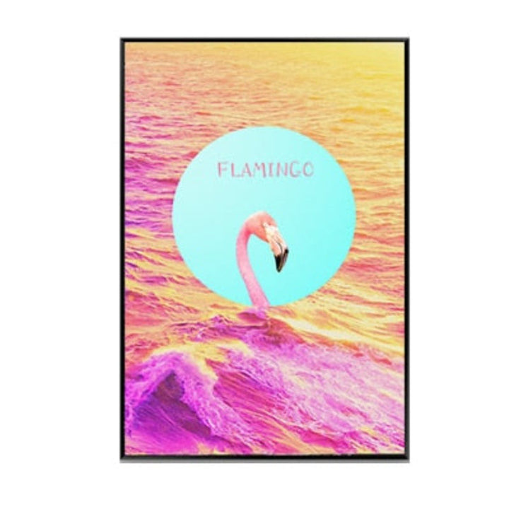 Pink Flamingo - Lærret Veggkunst Maling