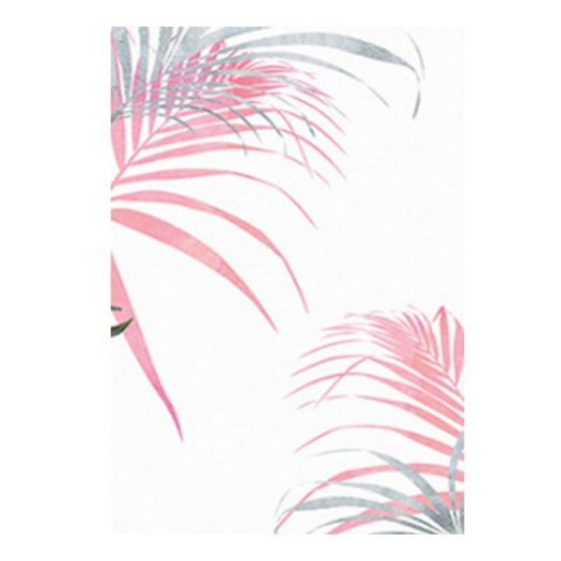 Pink Flamingo Flowers Jente - Lerret Veggkunst Maleri