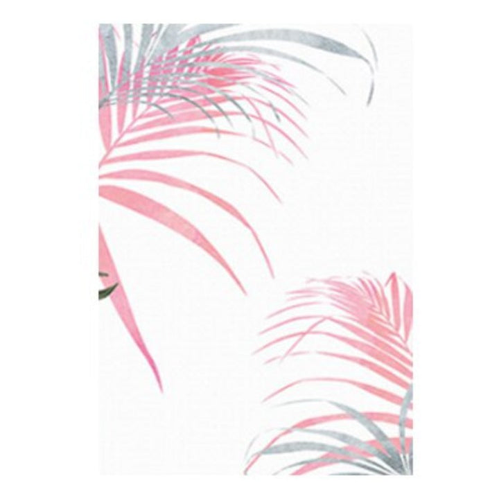 Pink Flamingo Flowers Jente - Lerret Veggkunst Maleri