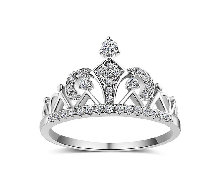 Cubic Zirconia Prinsesse Krone Ring | Skanto
