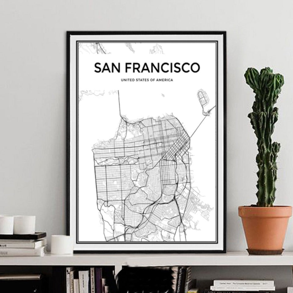 Bykart over San Francisco – Lerretbilde