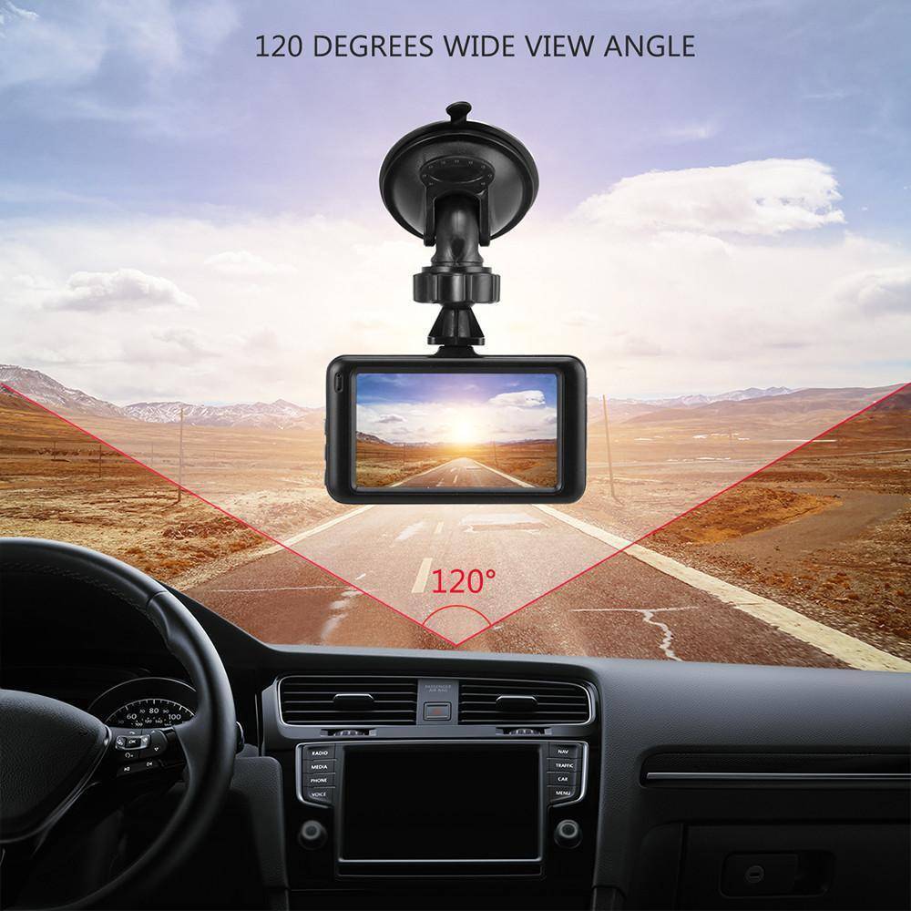 Skanto | 3 tommers dashkamera bil DVR dashcam videoinnspiller HDMI HD 1080P videokamera nattsyn bevegelsesdeteksjon loopopptak