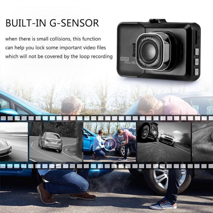 Skanto | 3 tommers dashkamera bil DVR dashcam videoinnspiller HDMI HD 1080P videokamera nattsyn bevegelsesdeteksjon loopopptak