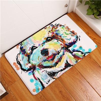Skanto | Cartoon Style Anti-glid Hund Maleri Gulvmatte