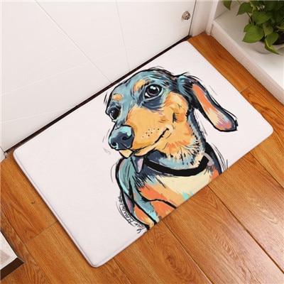 Skanto | Cartoon Style Anti-glid Hund Maleri Gulvmatte