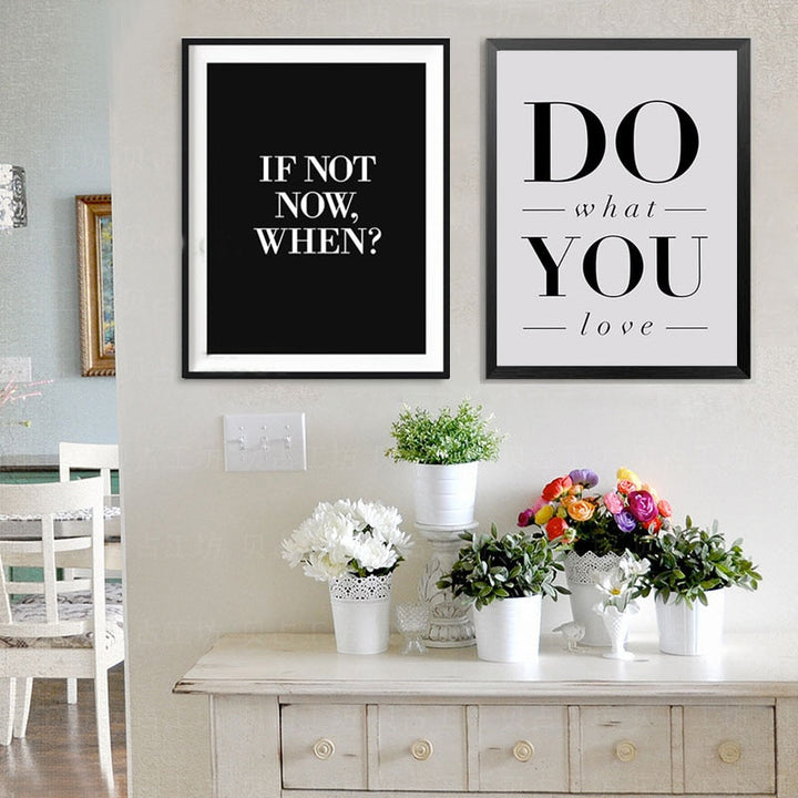 Do It Now - Lerret Veggkunst Maleri