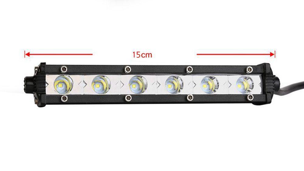 Norvo | 6 tommers 24W Enkel rad LED Lysbar Vanntett Offroad Biler
