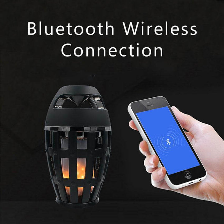 Skanto | Flame Atmosfære Lampe Lys med Bluetooth Høyttaler