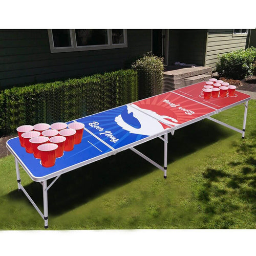 Skanto | 8FT Bærbar Innendørs Sammenleggbar Pong Bord Festspill