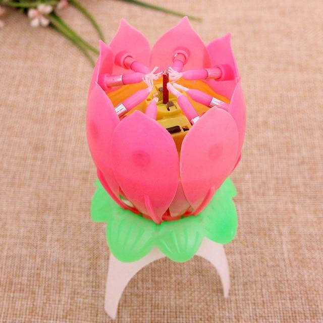 Fødselsdags Lotus Blomst Stearinlys | Skanto