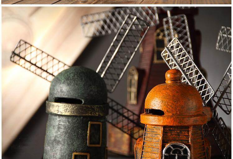 4 Farger Vintage Harpiks Vindmølle Ornamenter Sparebøsser | Skanto