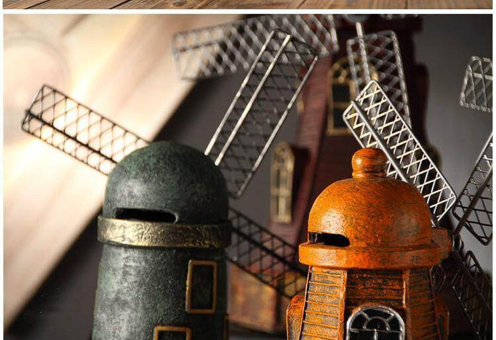 4 Farger Vintage Harpiks Vindmølle Ornamenter Sparebøsser | Skanto