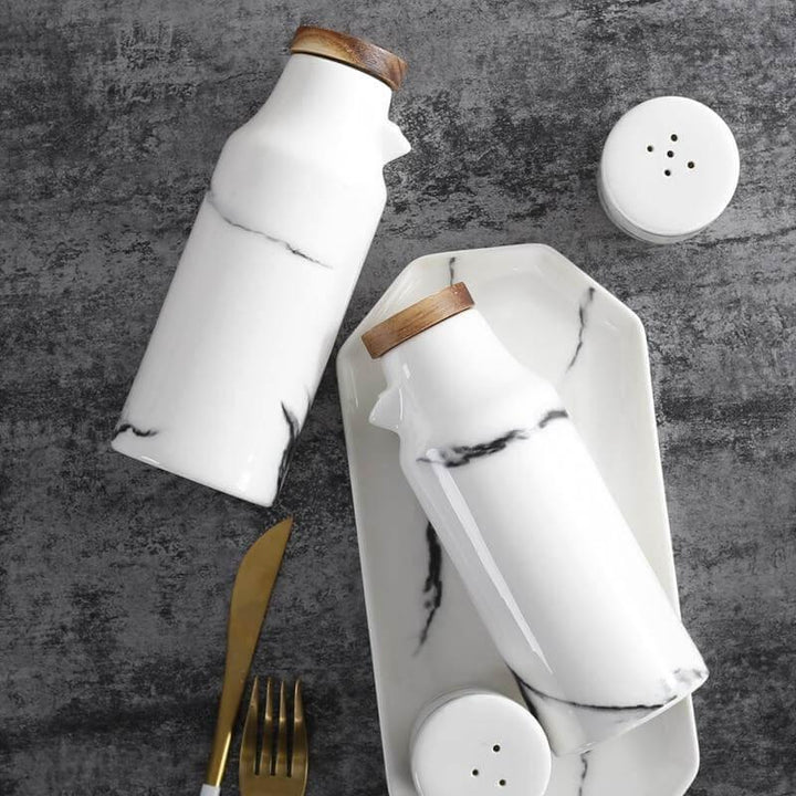 Skanto | Keramisk Salt- og Pepper Olje Flaske Sett