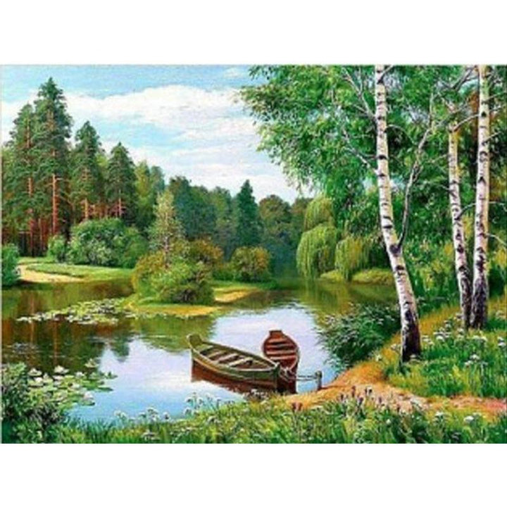 Rodbåter på innsjøen - GemPaint sett | Skanto