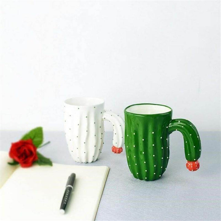 Skanto | 3D Kaktusstil Keramiske Kaffe Kopper