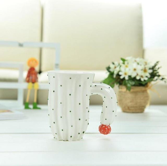 Skanto | 3D Kaktusstil Keramiske Kaffe Kopper