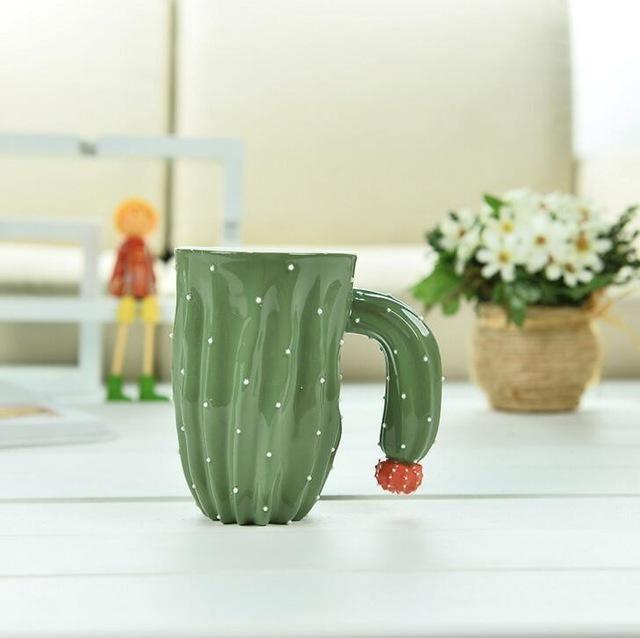Skanto | 3D Kaktusstil Keramiske Kaffe Kopper