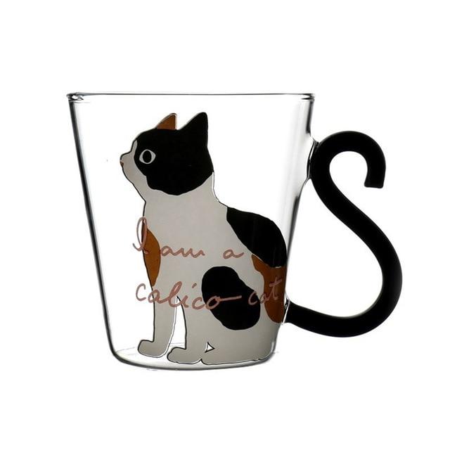 Meow - Glass Cat Mug | Skanto