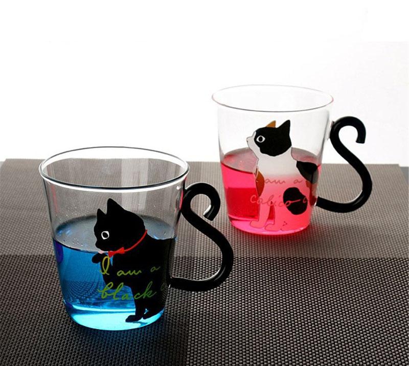 Meow - Glass Cat Mug | Skanto