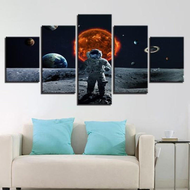 Astronaut i rommet - Lerretsveggkunst Maleri | Skanto