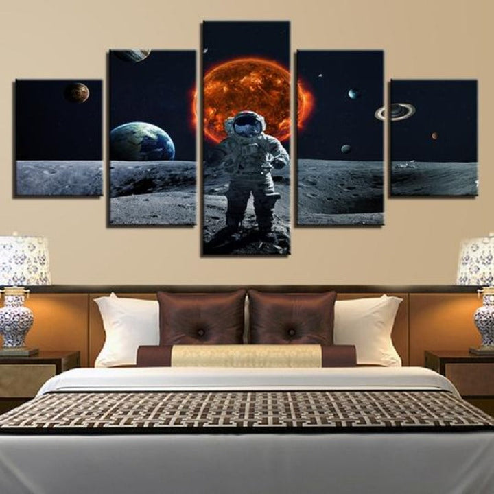 Astronaut i rommet - Lerretsveggkunst Maleri | Skanto