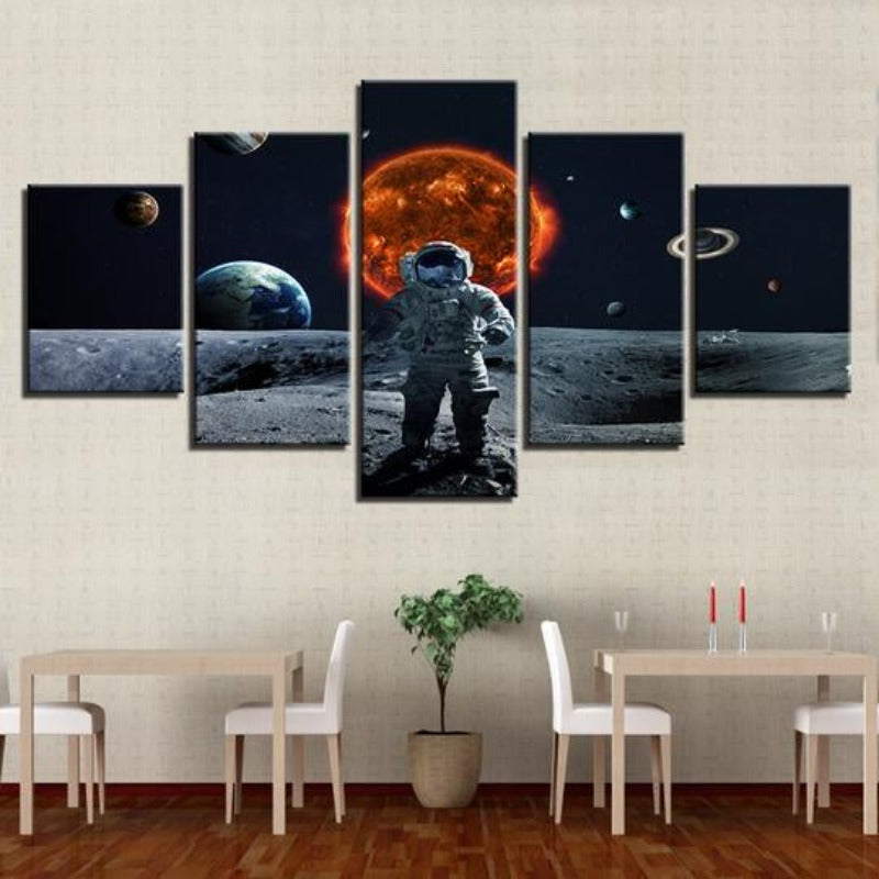 Astronaut i rommet - Lerretsveggkunst Maleri | Skanto