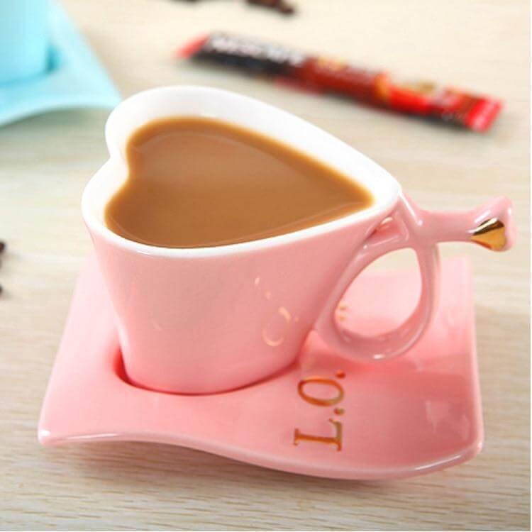 Skanto | Hjerteformet søt keramisk kaffekopp