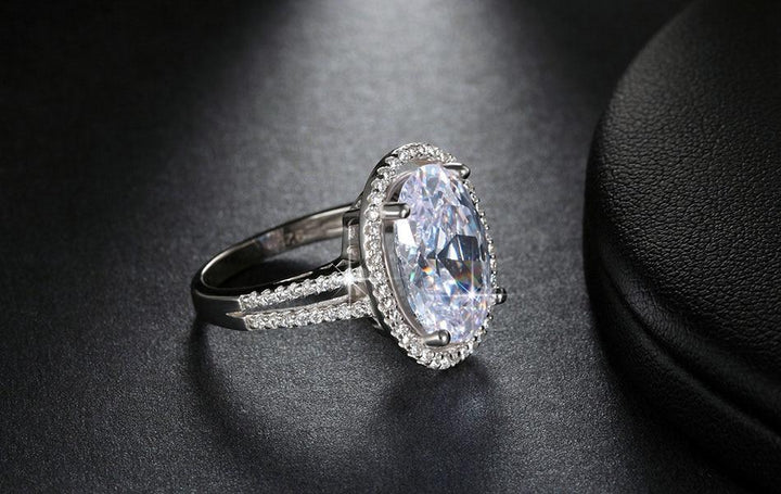 Oval Cut 6ct CZ Ring | Skanto