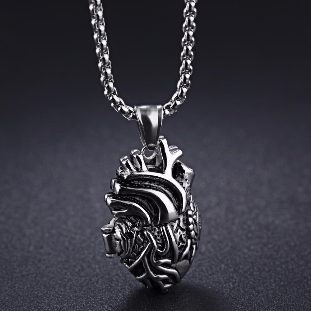 3D Anatomisk Korrekt Hjerte Charm Halskjede | Skanto