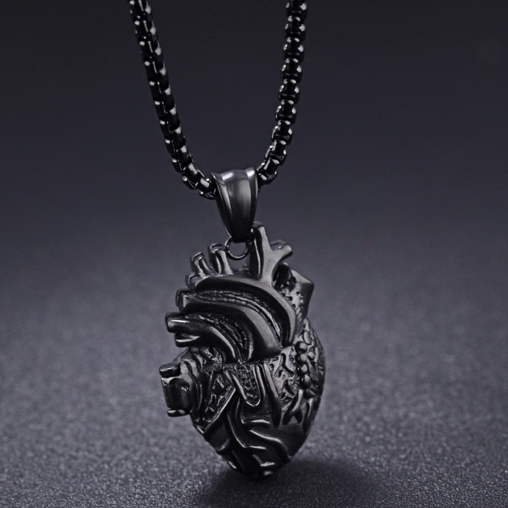 3D Anatomisk Korrekt Hjerte Charm Halskjede | Skanto