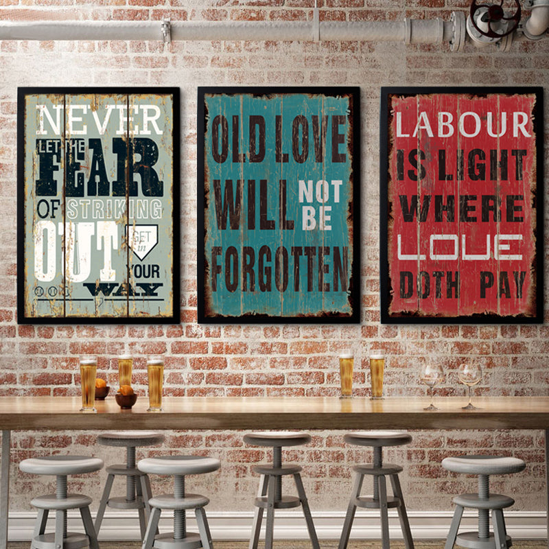 Vintage Europa-plakat Kjærlighet - Lerretsbilde