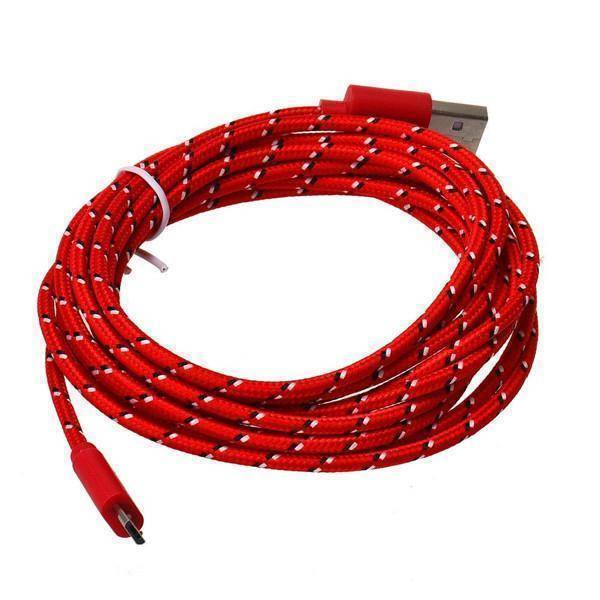 Skanto | 10 Ft Flettet Klokke Lynkabel for iPhone - Assorterede Farger