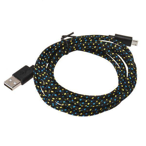 Skanto | 10 Ft Flettet Klokke Lynkabel for iPhone - Assorterede Farger