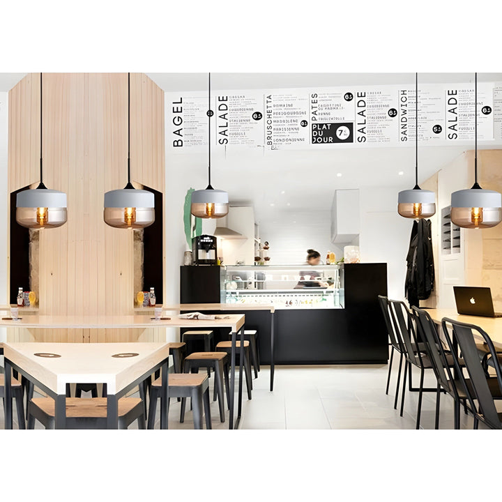 LED Pendellampe laget av glass - Moderne, skandinavisk design for stilige oppholdsrom | Skanto