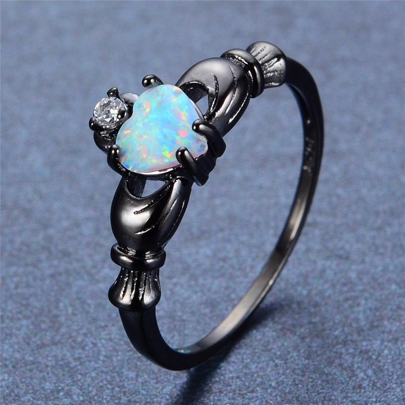 Fire Opal Heart Ring | Skanto