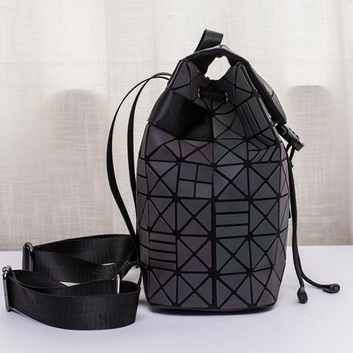 Skanto | Luminous Geometrisk Ryggsekk Dame Veske Ryggsekk