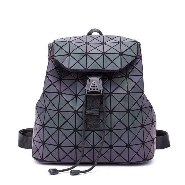 Skanto | Luminous Geometrisk Ryggsekk Dame Veske Ryggsekk