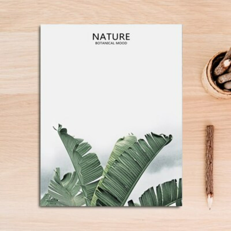 Nordisk natur, tropisk grønn blad - lerretbilde