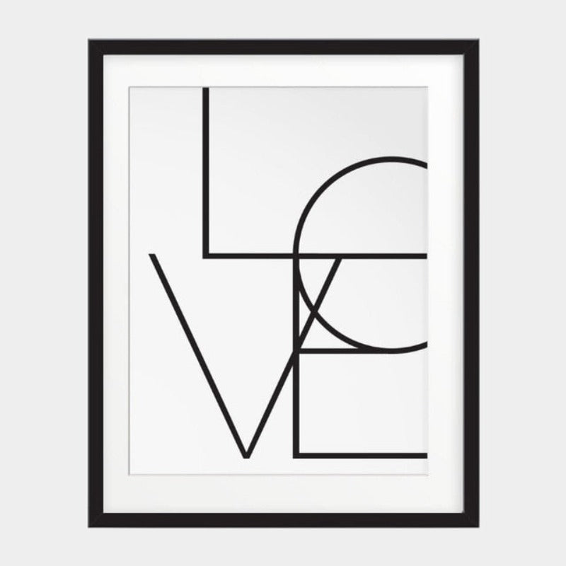 Svart & Hvit Nordisk Inspirerende Livssitater - Lerret Veggkunst Maling | Skanto