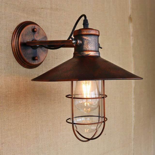 Skanto | Retro Vintage Loft Stil Hode Vegglamper