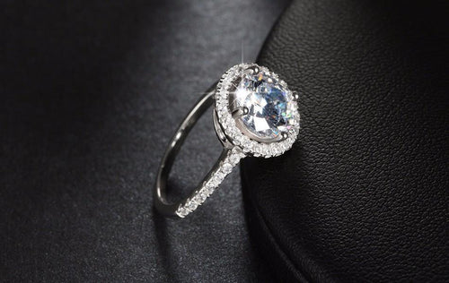 Sirkulær Krystall Kant 1.4ct CZ Ring | Skanto
