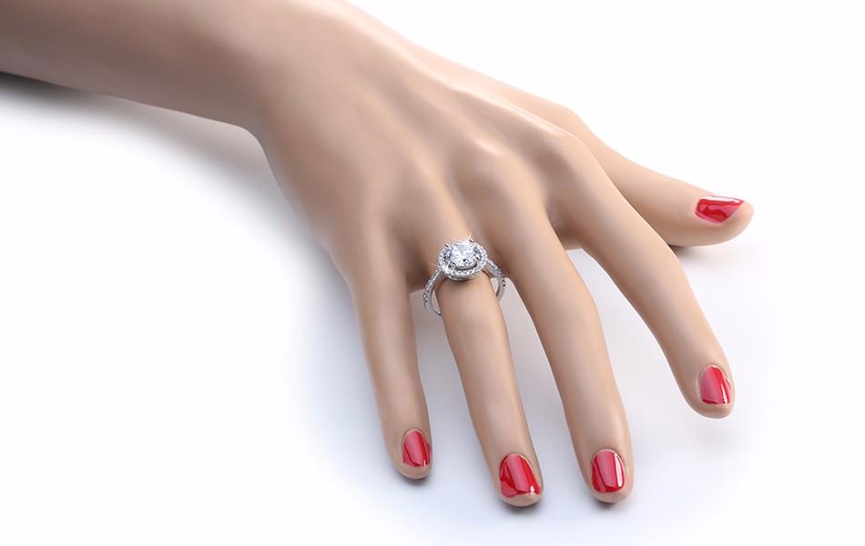 Sirkulær Krystall Kant 1.4ct CZ Ring | Skanto